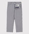 Pantalon en toile de coton rayé enfant garçon bleu MEDIEVAL/blanc MARSHMALLOW