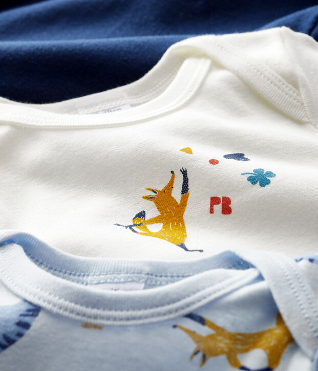 Set van 3 rompertjes met lange mouwen voor baby jongen multicouleur