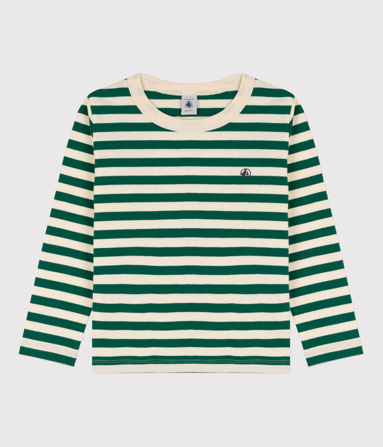 Jongens-T-shirt met lange mouwen EVERGREEN/ AVALANCHE