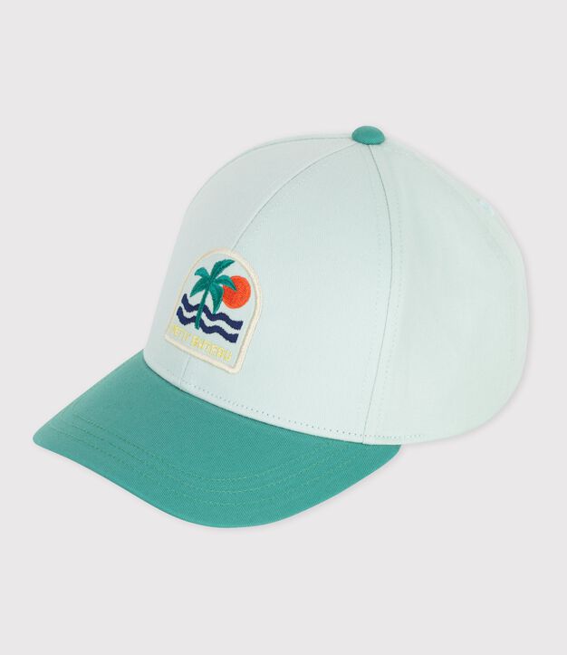 Katoenen pet voor kinderen blauw/multicouleur