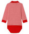 Polobody met milleraies streep babyjongen rood TERKUIT/wit MARSHMALLOW