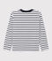 Tee-shirt en jersey enfant fille - garçon blanc MARSHMALLOW/bleu SMOKING