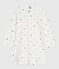 Chemise de nuit enfant en coton manches longues imprimé cœurs blanc MARSHMALLOW/blanc MULTICO