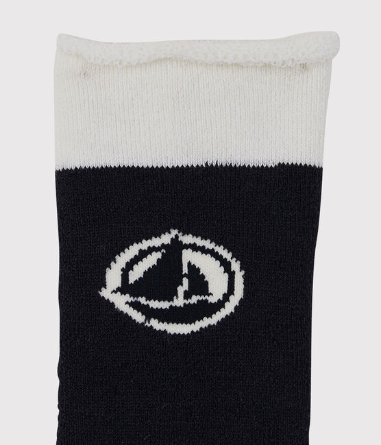 Chaussettes chaudes fille-garçon bleu SMOKING