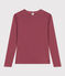 Tee-shirt L'ICONIQUE col rond en coton Femme marron JUKE BOX