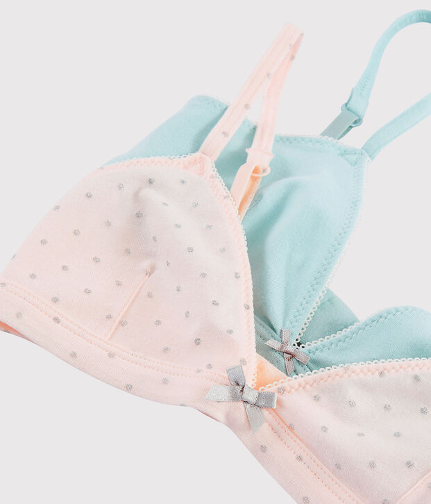 Set van 2 beha's met pailletten voor meisjes multicouleur