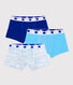 Lot de 3 boxers bleu océan petit garçon