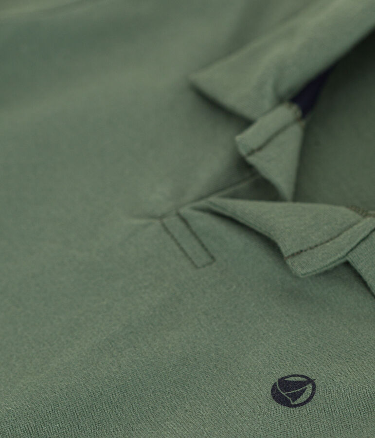 Polo manches courtes en coton enfant gar&ccedil;on vert
