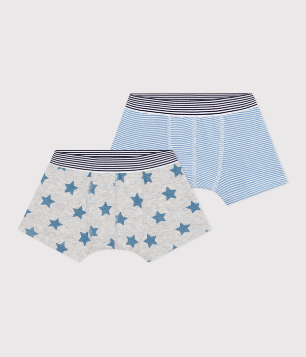 Setje met katoenen boxershorts met sterrenprint voor kinderen multicouleur