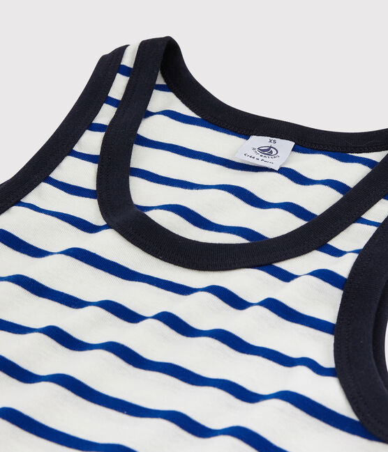 Débardeur iconique en coton Femme blanc MARSHMALLOW/bleu SURF