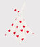 DOUDOU COEUR EN COTON blanc MARSHMALLOW/rouge TERKUIT