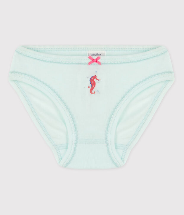 Katoenen meisjesslip blauw