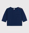 T-shirt met lange mouwen voor baby's van katoen blauw MEDIEVAL