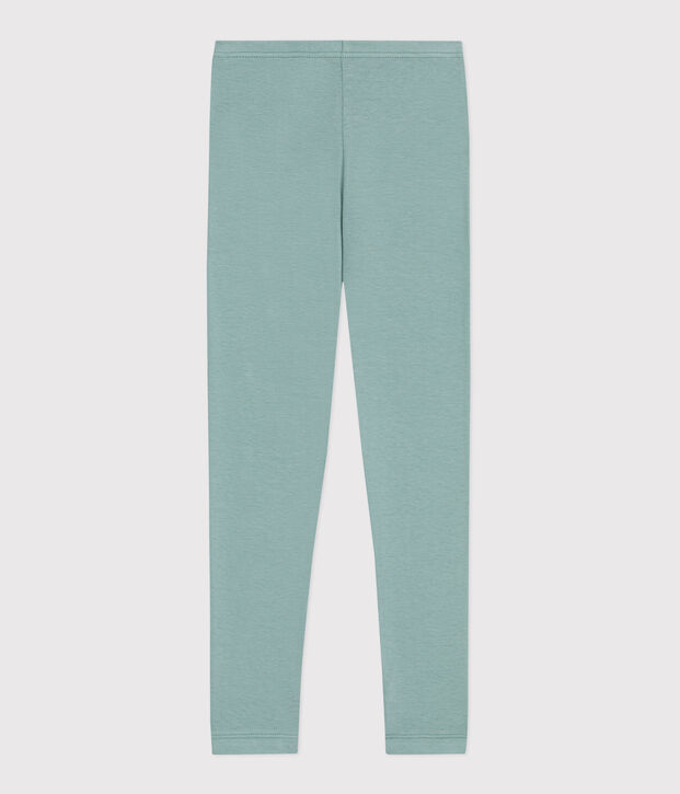 Legging enfant en coton uni vert