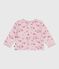 Cardigan bébé en coton, imprimé à fleurs rose JOLI/blanc MULTICO