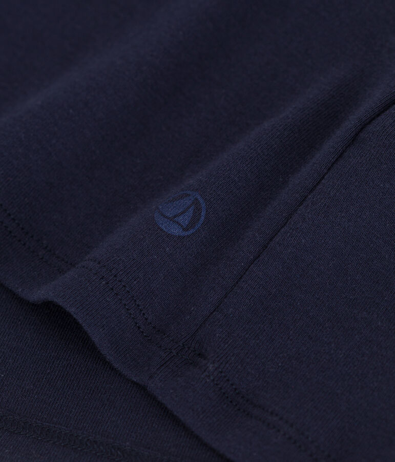 L'Iconique, effen katoenen T-shirt met kartelrandje voor dames blauw