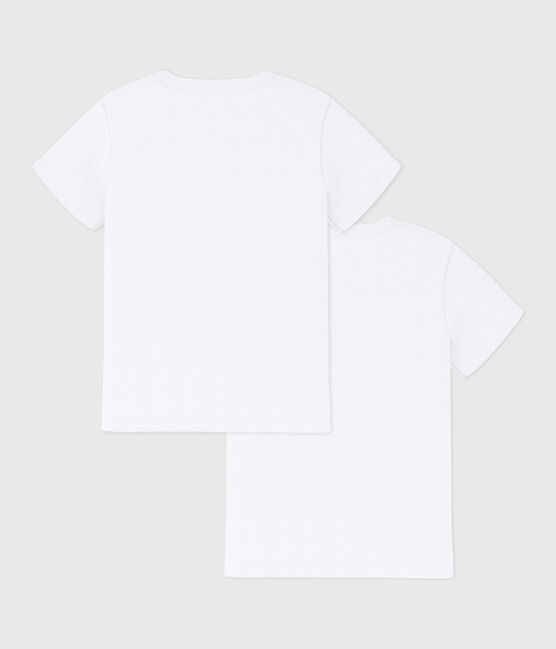 Lots de 2 tee-shirts manches courtes blancs petit garçon variante 1
