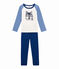 Pyjama petit garçon bleu LIMOGES/blanc MULTICO