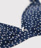 Set van 2 meisjes beha's in katoen en elastaan blauw MEDIEVAL/wit MARSHMALLOW