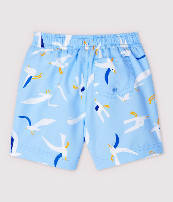 Milieuvriendelijke zwembroek voor babyjongen blauw JASMIN/wit MULTICO