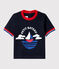 Katoenen T-shirt met korte mouwen voor babyjongens blauw SMOKING