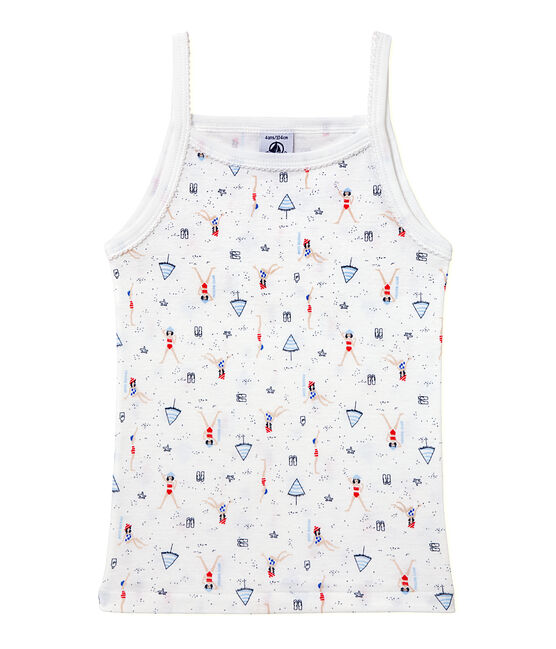 Lot de 2 chemises à bretelles fille blanc .