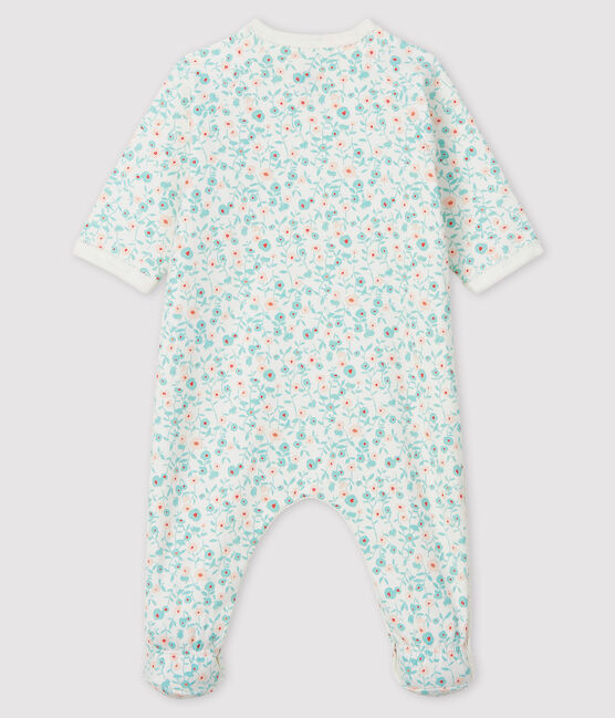 Baby molton slaappak met bloemenprint wit MARSHMALLOW/wit MULTICO