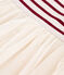 Robe enfant manches longues en coton et tulle rouge MILK/ AMARANTE