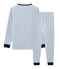 Pyjama garçon en côte bleu ACIER/blanc MARSHMALLOW