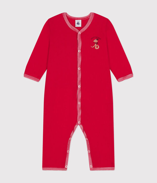 Pyjama sans pieds en coton b&eacute;b&eacute; rouge