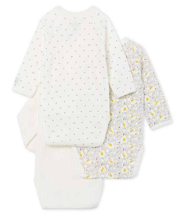 Set van 3 rompertjes met lange mouwen voor baby meisje multicouleur