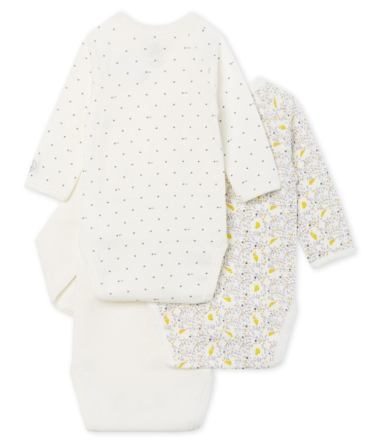 Set van 3 rompertjes met lange mouwen voor baby meisje multicouleur