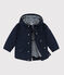 Halflange parka babyjongen blauw SMOKING