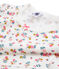 Meisjesnachthemd in ribkatoen wit MARSHMALLOW/wit MULTICO