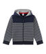 Gestreepte hoodie met rits voor jongens
