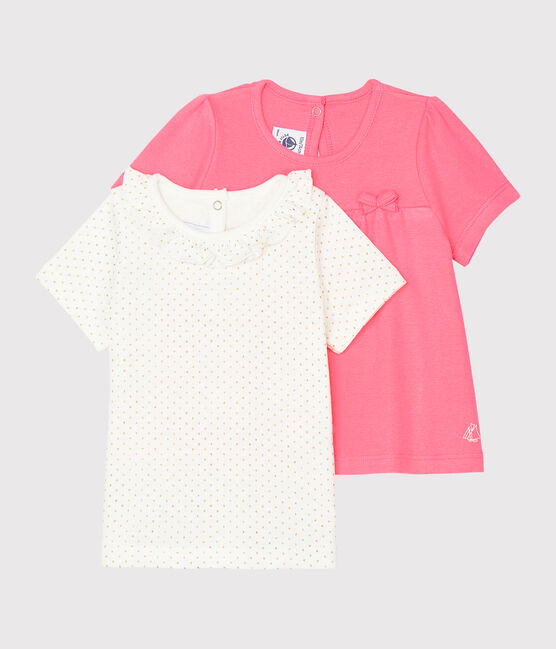 Set met 2 T-shirts babymeisje variante 1
