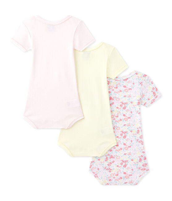Set van 3 body's met korte mouwen voor babymeisjes wit LOT
