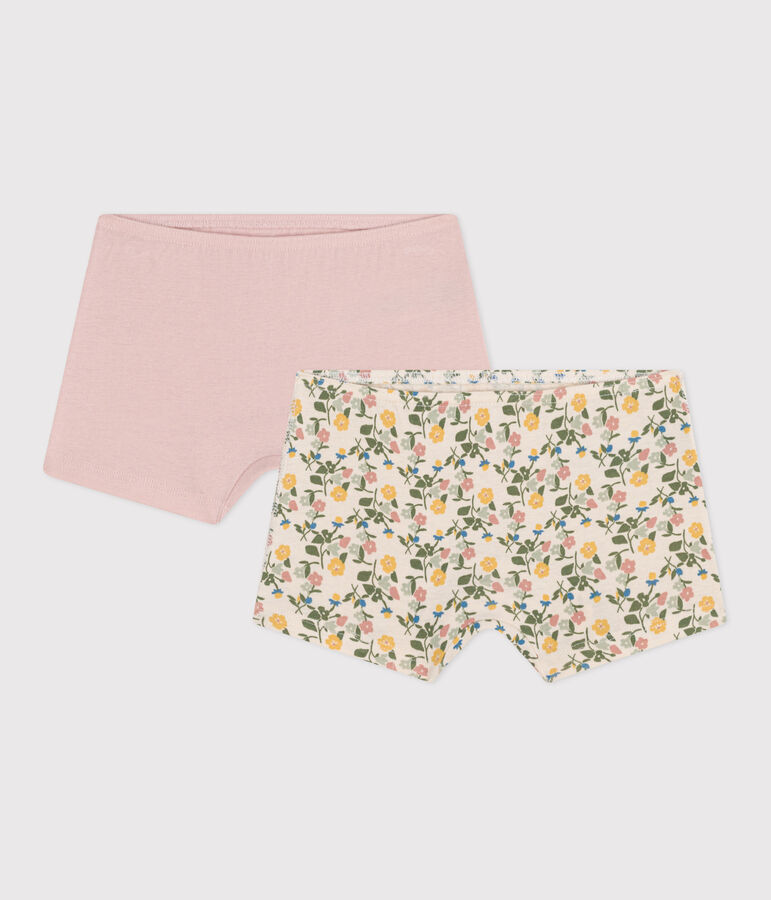 Lot de 2 shorties fleur en coton enfant variante 1