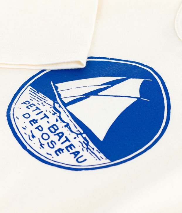 Baby T-shirt van katoen met lange mouwen blauw/blauw