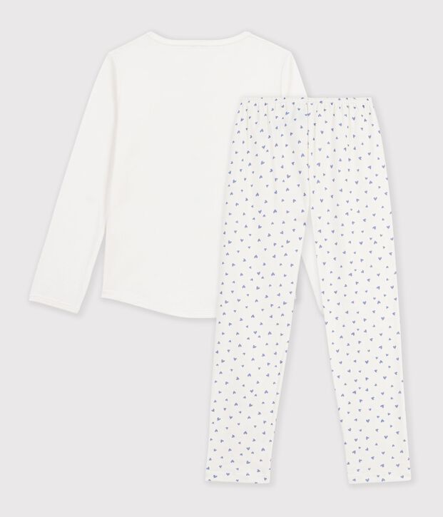 Katoenen kinderpyjama met Parijs-motiefje blauw/blauw