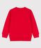 Sweatshirt enfant en molleton gratté rouge TERKUIT
