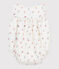 Barboteuse bébé en coton, imprimé petites fleurs champêtres blanc MARSHMALLOW/blanc MULTICO