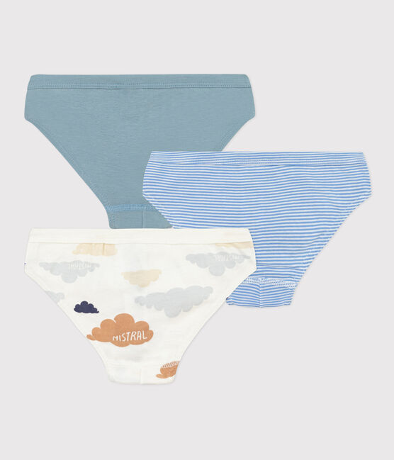 Set van 3 slips met wolken voor jongens in katoen variante 1