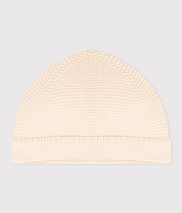 Bonnet en tricot &eacute;cru
