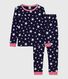 Katoenen kinderpyjama met zeer aansluitende pijpen en sterrenprint