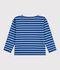 Katoenen gestreept marineshirt voor kinderen blauw/blauw