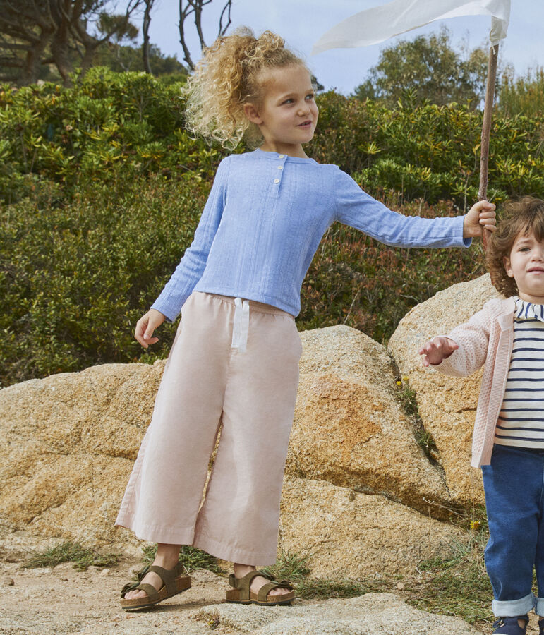 Tee-shirt en coton enfant fille bleu