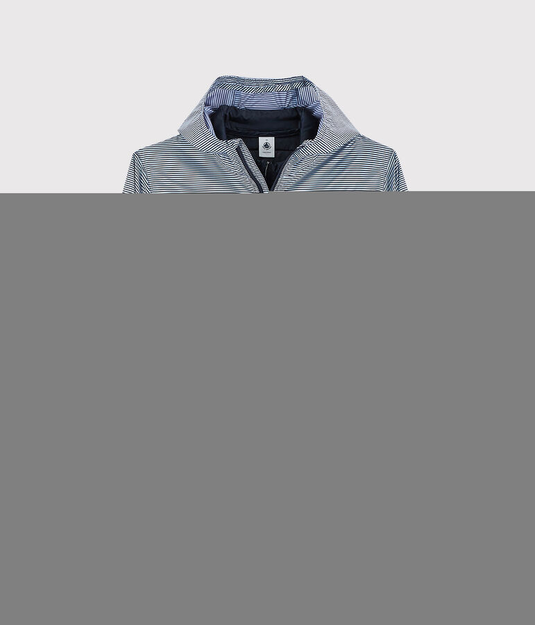 3 in 1 gerecyclede Dames windjack blauw/wit