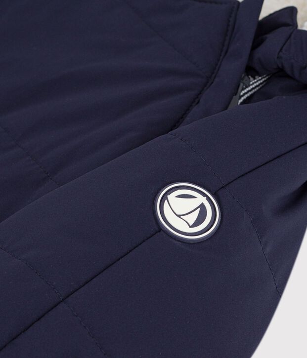 Combipilote b&eacute;b&eacute; en polyester et sa doublure en sherpa bleu marine