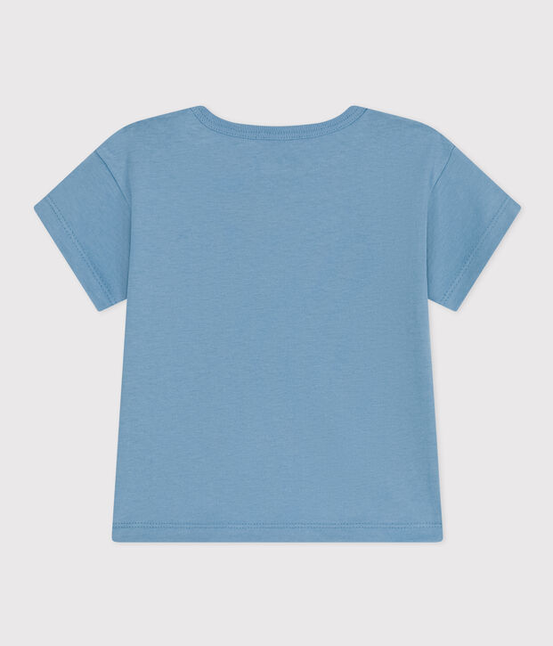T-shirt met korte mouwen in jerseystof voor baby's blauw